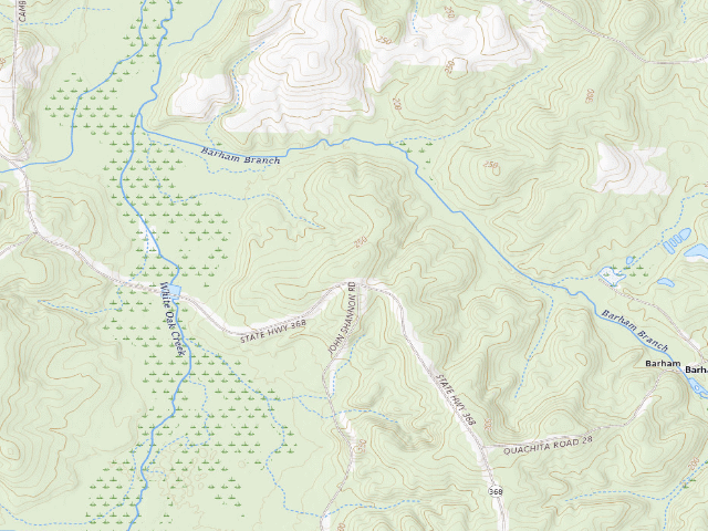 USGS topographic map of Poison Springs Camping Area #B-28