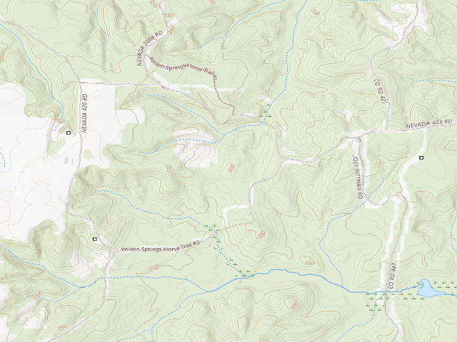 USGS topographic map of Poison Springs Camping Area #C-102