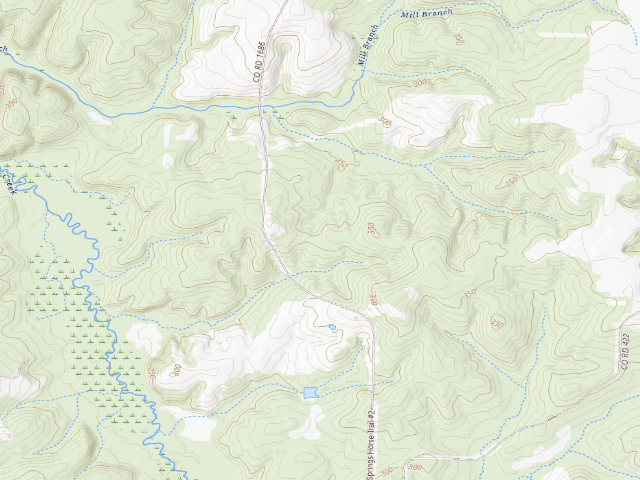 USGS topographic map of Poison Springs Camping Area #C-119