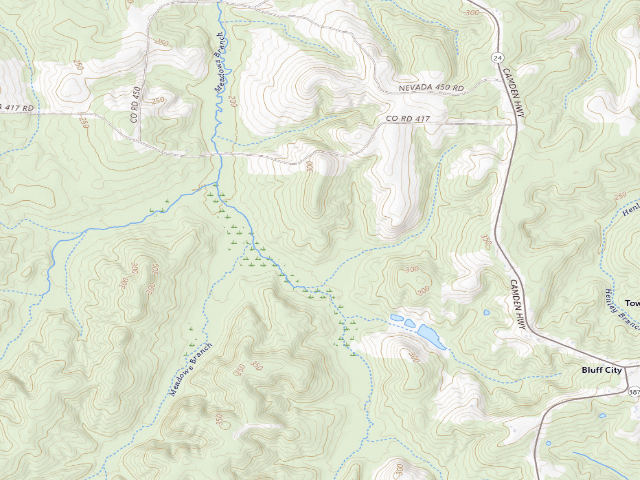USGS topographic map of Poison Springs Camping Area #C-2