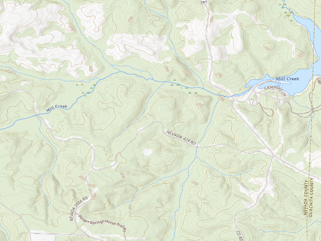 USGS topographic map of Poison Springs Camping Area #C-54