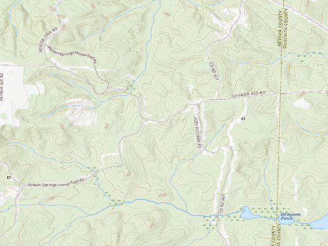 USGS topographic map of Poison Springs Camping Area #C-97