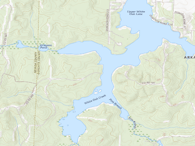 USGS topographic map of Poison Springs Camping Area #D-178