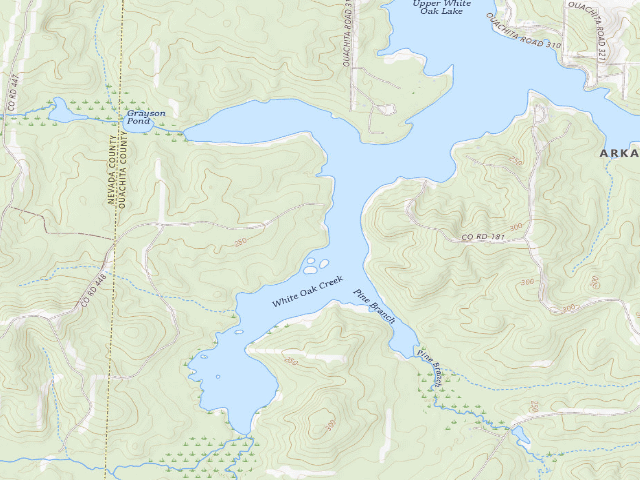 USGS topographic map of Poison Springs Camping Area #D-181