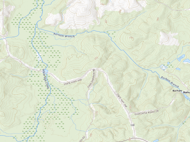 USGS topographic map of Poison Springs Camping Area #D-2