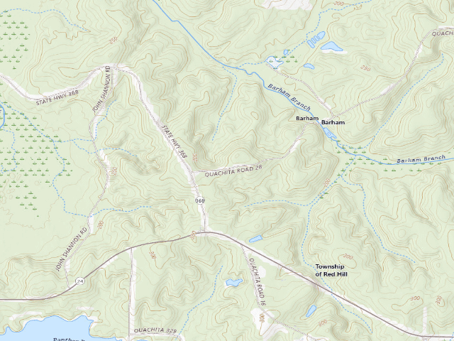 USGS topographic map of Poison Springs Camping Area #D-29