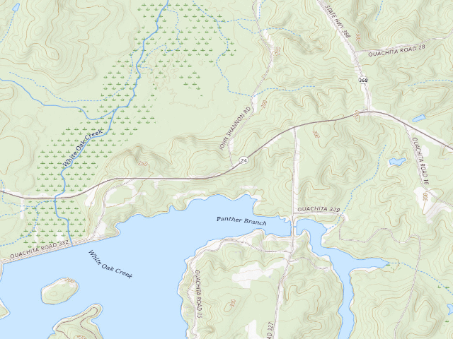 USGS topographic map of Poison Springs Camping Area #D-43