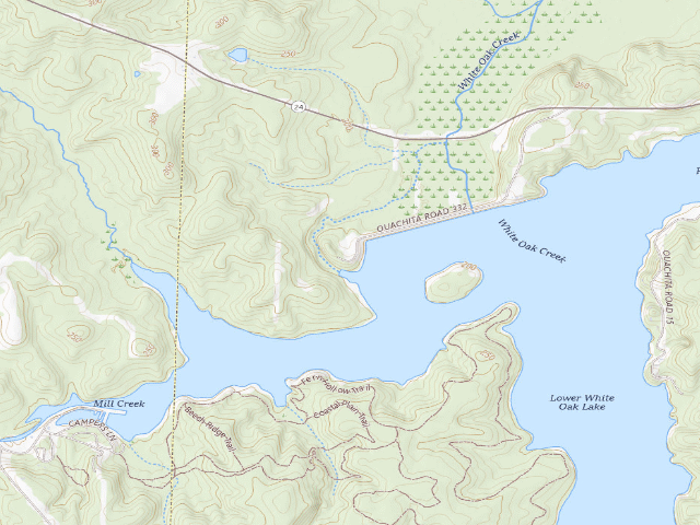 USGS topographic map of Poison Springs Camping Area #D-54