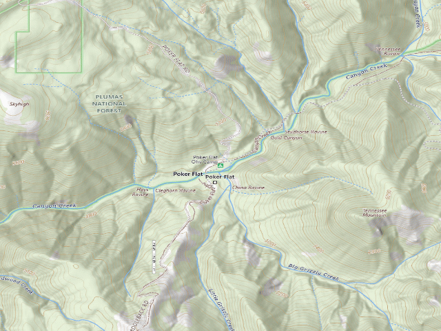 USGS topographic map of Poker Flat Ohv Camp