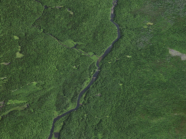 Aerial image of Polaris (Iron) Bridge Tentsite [DEC #3622] (Blue Mountain Wild Forest)