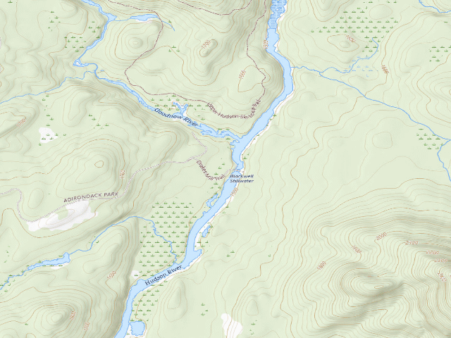 USGS topographic map of Polaris (Iron) Bridge Tentsite [DEC #3622] (Blue Mountain Wild Forest)