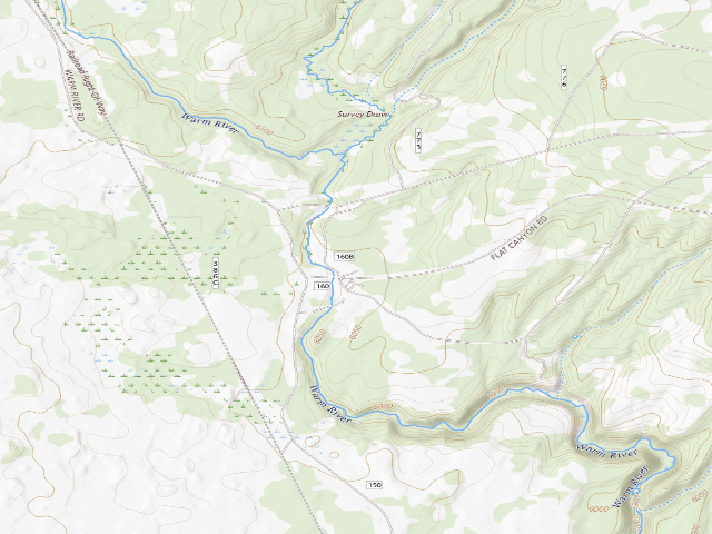 USGS topographic map of Pole Bridge Dispersed Camping