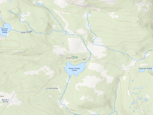 USGS topographic map of Pole Creek Lake