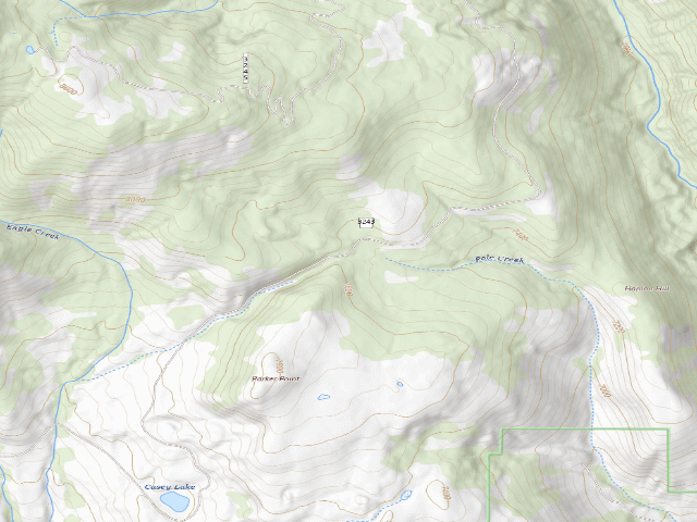 USGS topographic map of Pole Creek Road-001A
