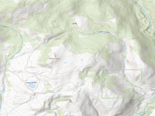 USGS topographic map of Pole Creek Road-002