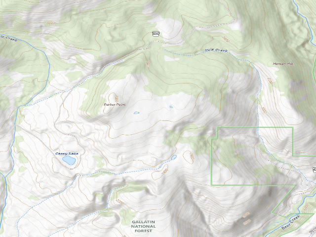 USGS topographic map of Pole Creek Road-007