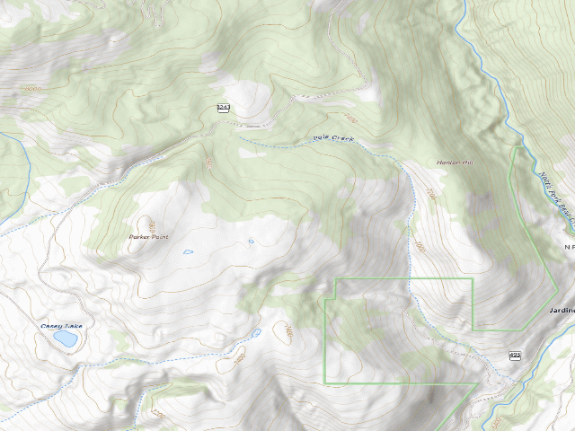 USGS topographic map of Pole Creek Road-010