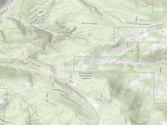 USGS topographic map of Pole Hill Road Dispersed Camping