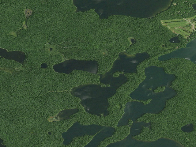 Aerial image of Polliwog Pond Site 2 (Saranac Lakes Wild Forest)