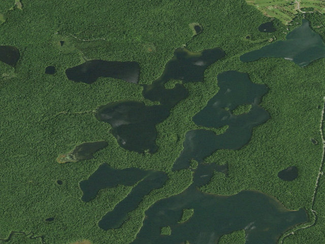 Aerial image of Polliwog Pond Site 7 (Saranac Lakes Wild Forest)
