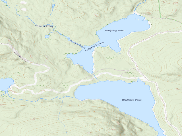 USGS topographic map of Pollywog South (Nahmakanta Public Land)