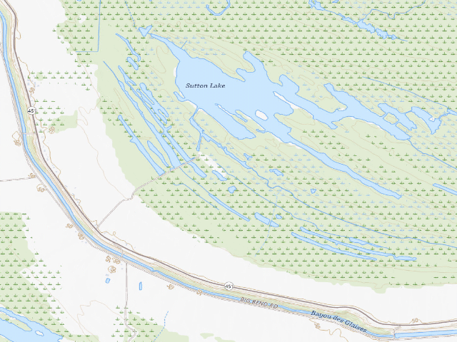 USGS topographic map of Pomme de Terre WMA primitive camping area 1