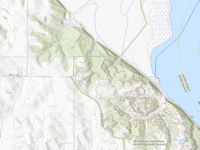 USGS topographic map of Ponca SP