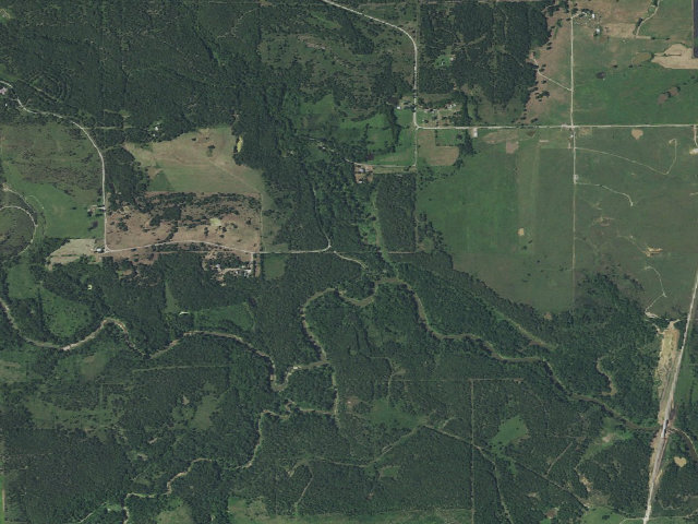 Aerial image of Pond creek (Hulah WMA)