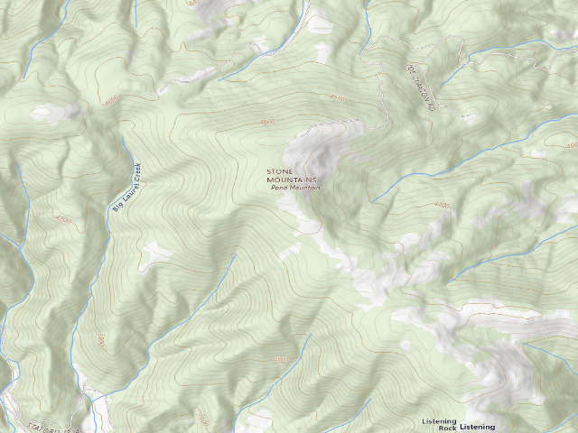 USGS topographic map of Pond Mountain Game Land camping area #1