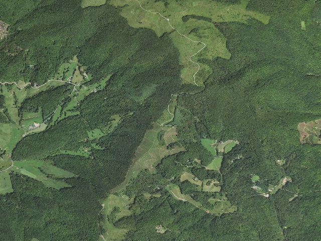 Aerial image of Pond Mountain Game Land camping area #4