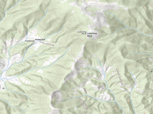 USGS topographic map of Pond Mountain Game Land camping area #4