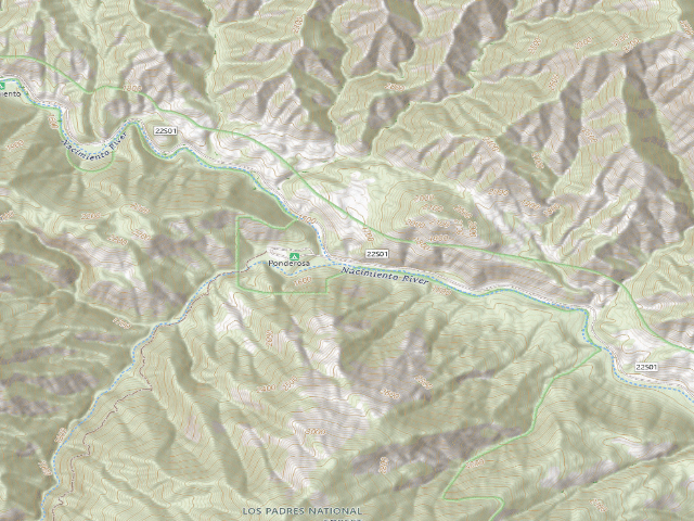 USGS topographic map of Ponderosa