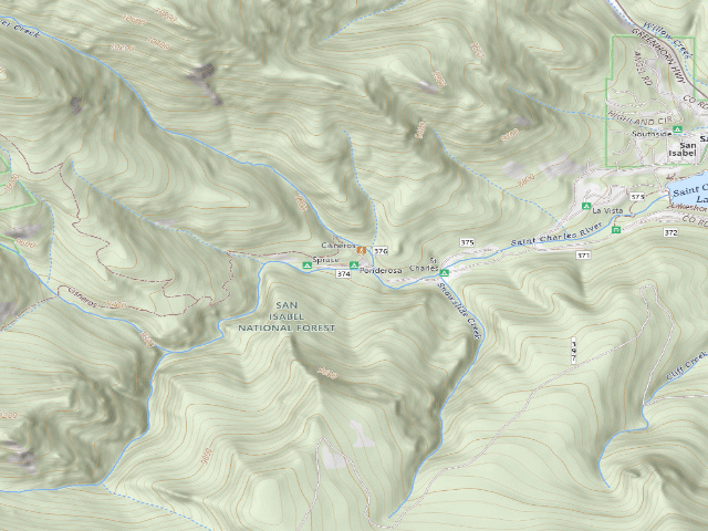 USGS topographic map of Ponderosa