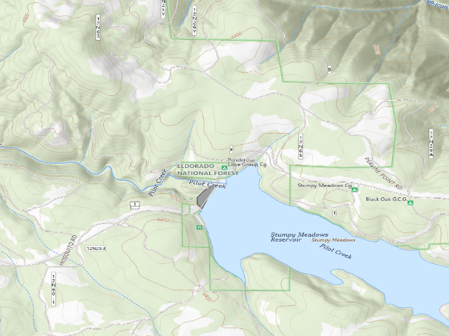 USGS topographic map of Ponderosa Cove Group