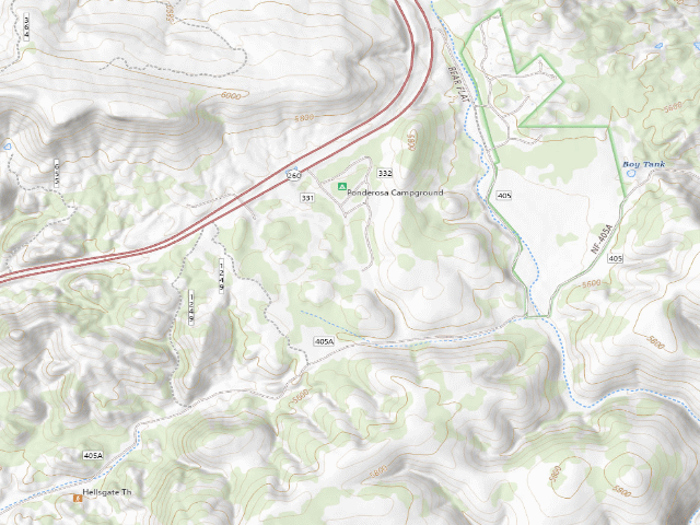 USGS topographic map of Ponderosa Group