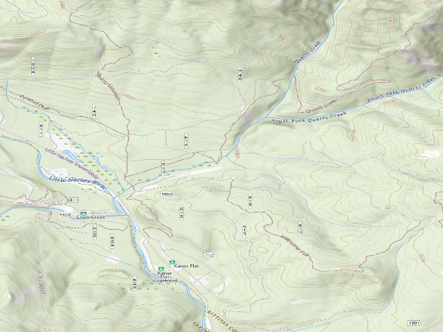 USGS topographic map of Ponderosa