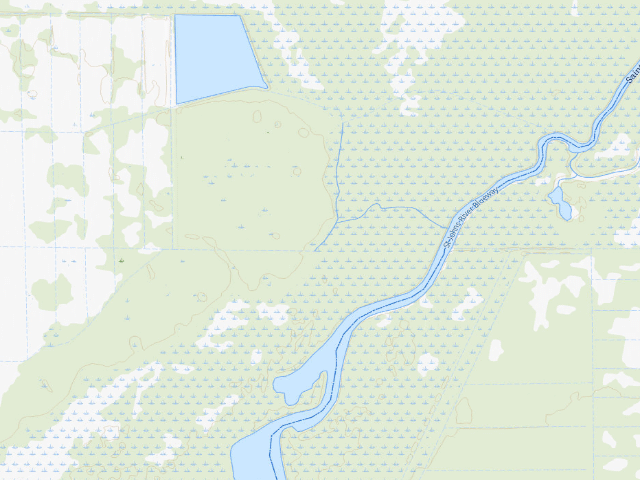 USGS topographic map of Pontoon Camp (River Lakes Conservation Area)