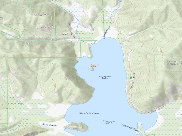 USGS topographic map of Popcorn Island