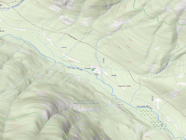 USGS topographic map of Poplar Flat