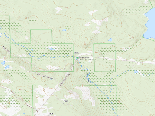 USGS topographic map of Poplar River Rustic Campground