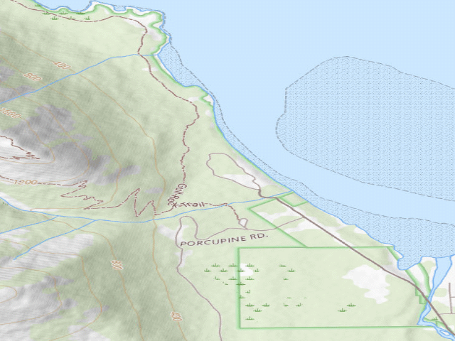 USGS topographic map of Porcupine Cg, Th