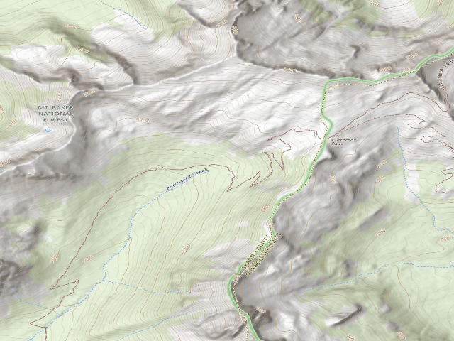 USGS topographic map of Porcupine Creek