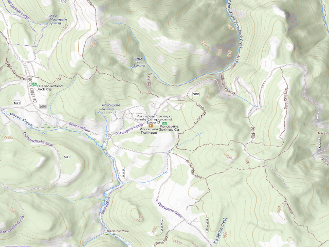 USGS topographic map of Porcupine Springs Cg