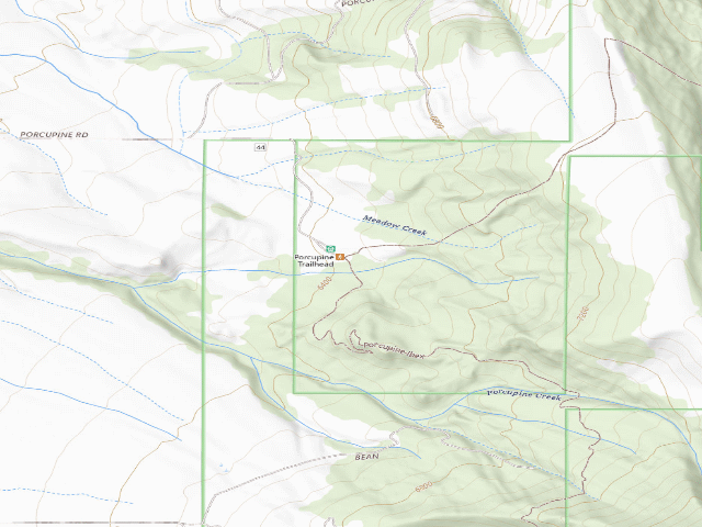 USGS topographic map of Porcupine Th 01