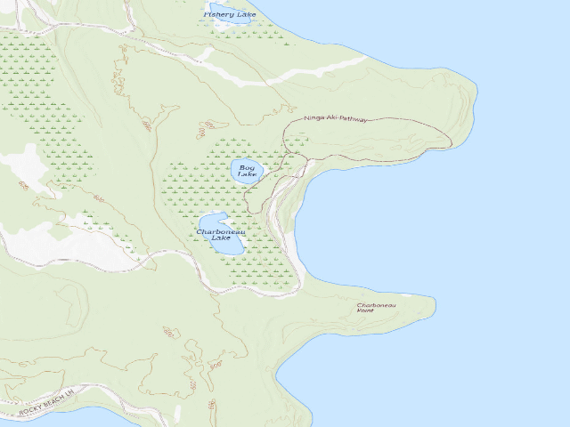 USGS topographic map of Portage Bay State Forest Campground