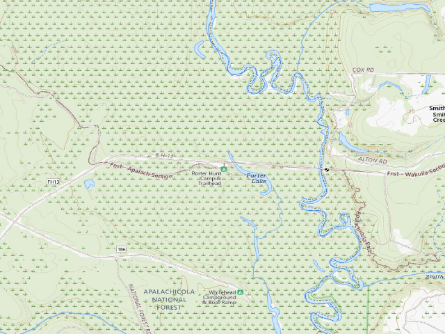 USGS topographic map of Porter Lake Campground