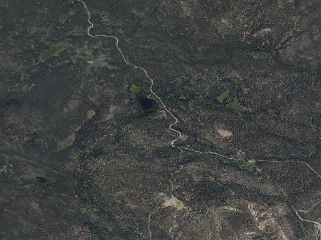 Aerial image of Posey Lake Campground