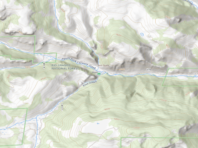 USGS topographic map of Poso Campground