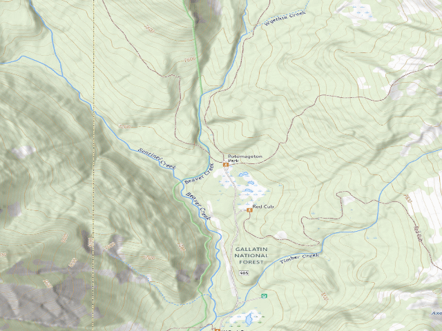 USGS topographic map of Pototrailhead 2
