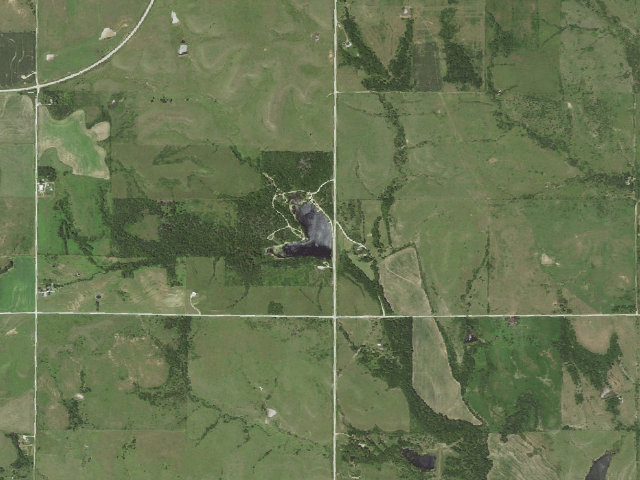 Aerial image of Pottawatomie State Fishing Lake No. 1